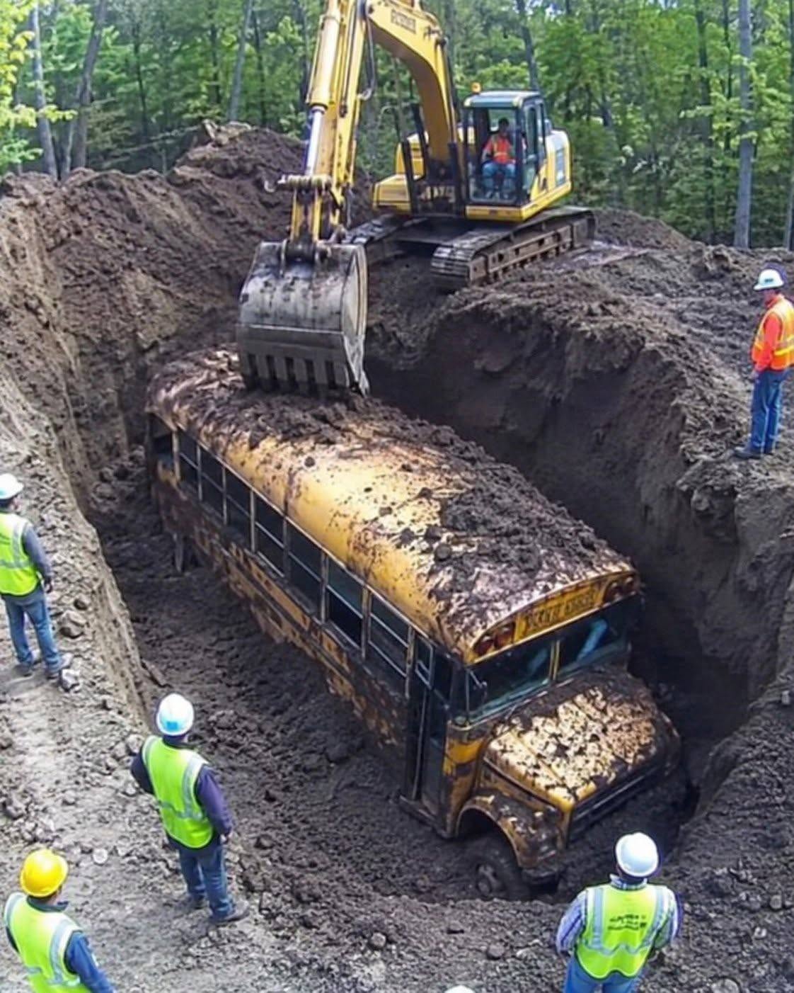 15 copii au dispărut într-o excursie în 1986: 39 de ani mai târziu, autobuzul școlar este găsit îngropat.